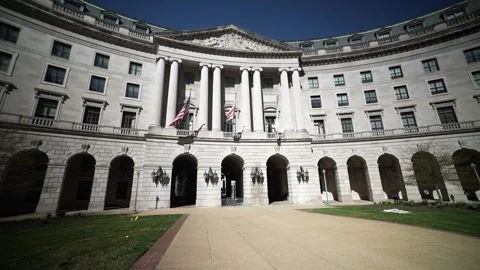 Wide angle view of the US Environmental Protection Agency, EPA building in Video stock 273004453