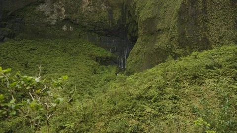 Wide Angle Waterfall Stock Footage 75252740