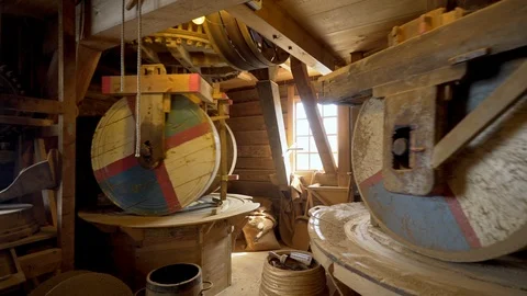 Wide-angle working Millstones Video stock 95969908