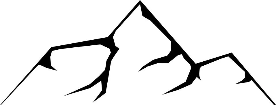 Wide Angular Mountain Ilustração Stock