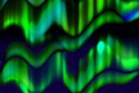 Wide Aurora Borealis  Background  - vector illustration Stock Illustration