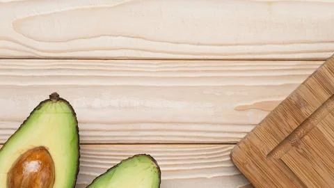 Wide avocado cooking banner copy space Stock Photos
