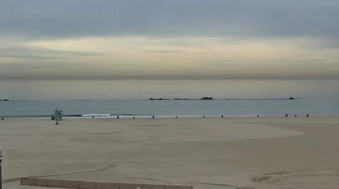 Wide of a Beach Stock Footage 20504698