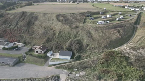 Wide Beach overhead shot Stock Footage 319345019
