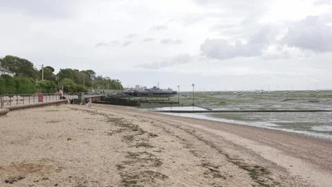 Wide beach view Stock Footage 344423511