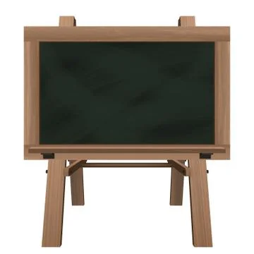 Wide blackboard on stand object isolated vector illustration 스톡 일러스트