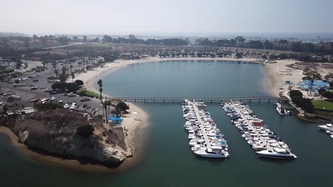 Wide Bridge Bay Down Aerial Stock Footage 94831382