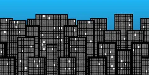 Wide City Stock Illustration