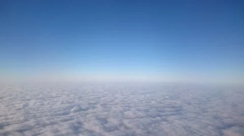 Wide Cloudscape of skies from a plane Stock Footage 49541214