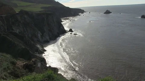 Wide coast shadowy Stock Footage 77459121