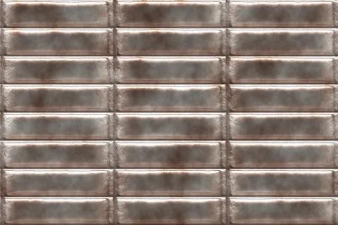 Wide continuous pattern of  metal tiles 스톡 일러스트