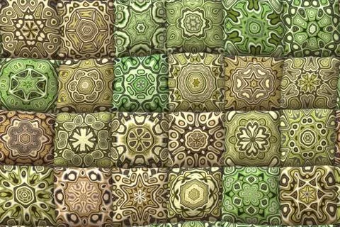 Wide continuous pattern  of quilt blanket Stockillustratie