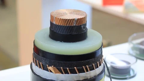 Wide copper wire close up. Stock Footage 120032282