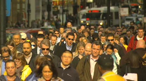 Wide Crowded Bridge Stock Footage 4673077