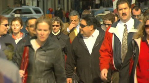 Wide Crowded Bridge Stock Footage 4676559