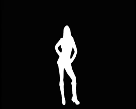 Wide dance girl Stock Footage