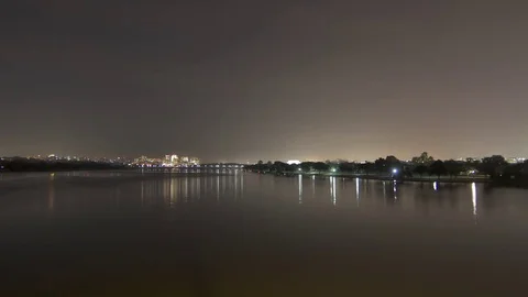 Wide DC Skyline from Bridge Video stock 74855210