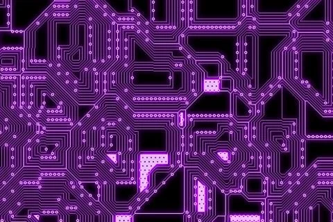Wide   electronic high tech circuit background Stock Illustration