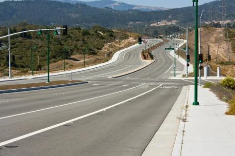 Wide Empty Road Stock Photos
