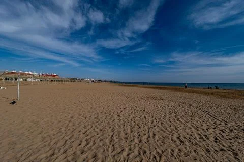 Wide Empty Sandy Beach Resort Stock Photos