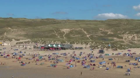 Wide English Beach Video stock 8952091