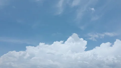 A wide expanse of moving clouds captured in high-resolution drone timelapse Video stock 303465552