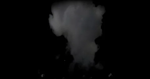 Wide Fire Burst Compositing Element on Black Screen 库存影片 334854075