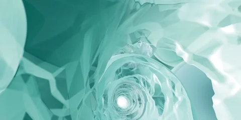Wide format abstract background - ice portal. The color is blue and white. Video stock 238324362