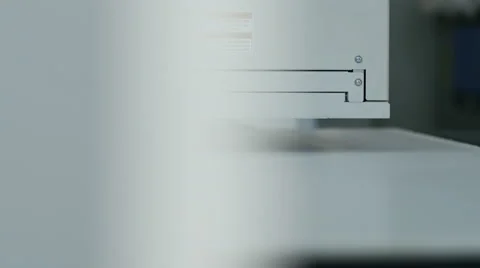 Wide format digital printer, plotter in Action. Stock Footage 61822679