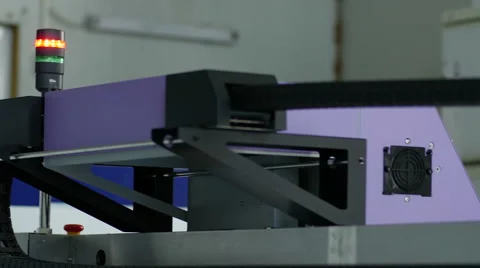 Wide format digital printer, plotter in Action. Video stock 61822918