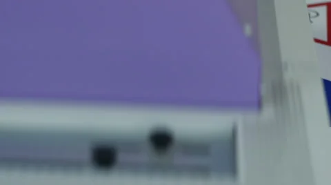 Wide format digital printer, plotter in Action. Stock Footage 61823217