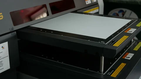 Wide format digital printer, plotter in Action. Stock Footage 61823221