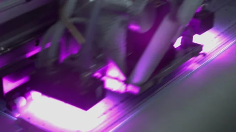 Wide format digital printer, plotter in Action. Stock video footage Stock Footage 65971648