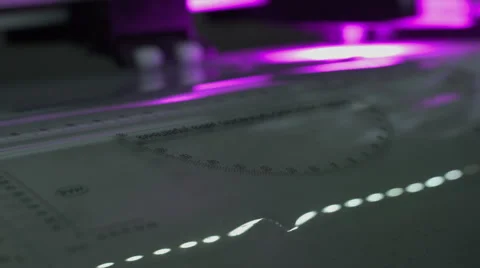 Wide format digital printer, plotter in Action Stock video footage Stock Footage 65972180
