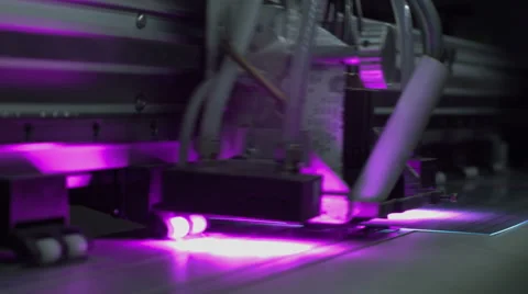 Wide format digital printer, plotter in Action Stock video footage Stock Footage 65972304
