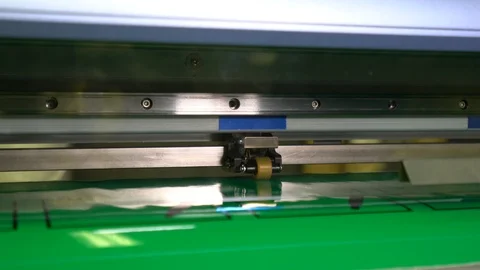 Wide-format inkjet printer in action Stock-Footage 119421648