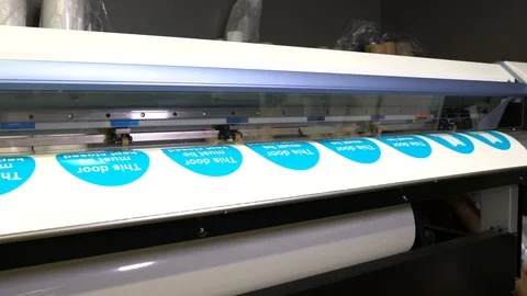 Wide-format inkjet printer in action Stock-Footage 119422041