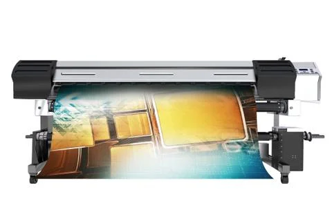 Wide format printing concept Stockillustratie