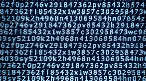 Wide Front Small Light Blue Digital Line Numbers HD Loop Stock Footage 57216499