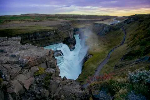 Wide Gullfoss Stock Photos