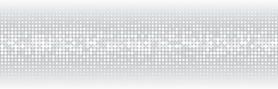 Wide Halftone Texture On grey Background. Modern Dotted Futuristic Backdrop.  Illustrazione stock