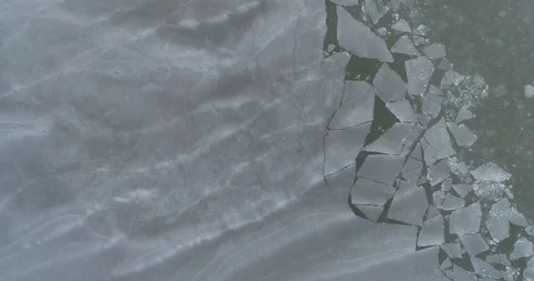 Wide high angle footage of ice floating in sea. Stock Footage 105456419