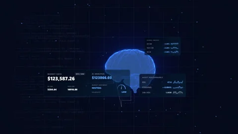 Wide high-speed sequence tracking a corporate fintech dashboard, 4K Stock Footage 338407669