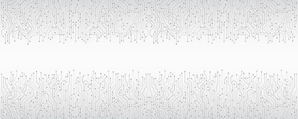 Wide High-tech technology background texture. Circuit board vector illustrati Stock Illustration