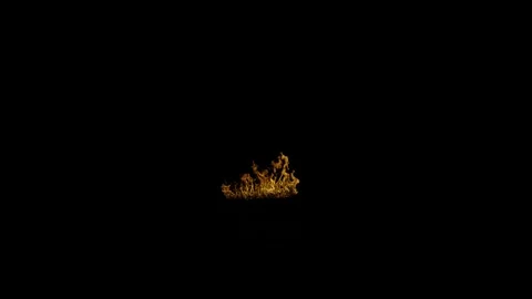 Wide Horizontal Fire Line VFX Overlayagainst black Stock Footage 327507569
