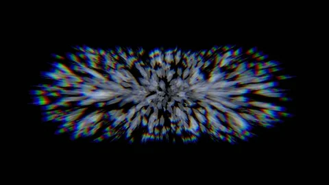 Wide Horizontal Particle Burst Black Background 動画素材 346444612