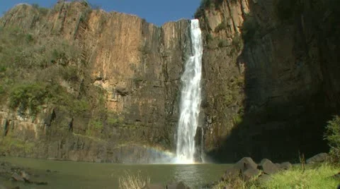 A wide of the Howick falls Stock Footage 12025416