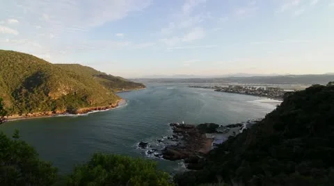 Wide of Knysna Lagoon Stock Footage 11244946