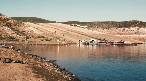 Wide of a Large Boat Loading Ramp 스톡 동영상 46948934