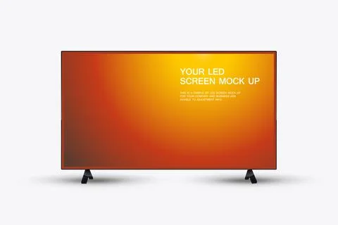 A Wide LED-LCD Screen mockup with Modern displayed vibrant gradient backgro.. Stock Illustration